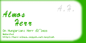 almos herr business card